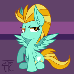 Size: 800x800 | Tagged: safe, artist:php92, derpibooru import, lightning dust, pegasus, pony, female, mare, solo, two toned mane