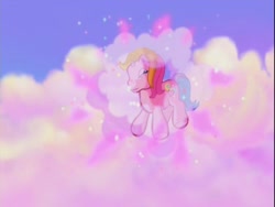 Size: 640x480 | Tagged: safe, screencap, rarity (g3), g3, the runaway rainbow, cloud, cloudy, magic, sky, smoke, teleportation