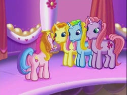 Size: 640x480 | Tagged: safe, brights brightly, cheerilee (g3), rarity (g3), whistle wishes, pony, unicorn, g3, the runaway rainbow, plot