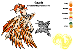 Size: 1024x724 | Tagged: safe, artist:oneiria-fylakas, oc, oc only, oc:gaash, original species, pony, braham, female, four wings, multiple wings, reference sheet, simple background, solo, transparent background, unshorn fetlocks, wings