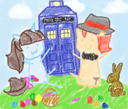 Size: 600x512 | Tagged: safe, artist:himekoyagami, derpibooru import, oc, oc only, doctor who, tardis