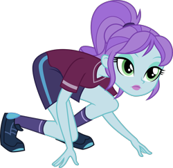 Size: 3000x2921 | Tagged: safe, artist:xebck, crystal lullaby, equestria girls, friendship games, pinkie spy (short), background human, clothes, crystal prep academy, crystal prep shadowbolts, female, shoes, shorts, simple background, socks, solo, student, transparent background, uniform, vector