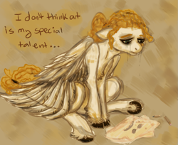 Size: 1141x933 | Tagged: safe, artist:coppahhead, derpibooru import, oc, oc only, pegasus, pony, crying, sad, special talent, vent art