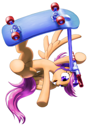 Size: 2410x3432 | Tagged: safe, artist:yoka-the-changeling, scootaloo, adult, scooter, simple background, solo