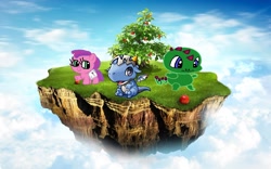 Size: 1920x1200 | Tagged: safe, derpibooru import, baby, baby dragon, baby monster, sky wishes