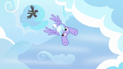 Size: 3840x2160 | Tagged: safe, artist:atmospark, derpibooru import, cloudchaser, thunderlane, flying, vector