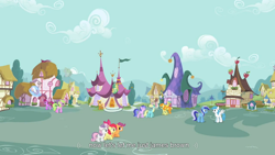 Size: 854x480 | Tagged: safe, derpibooru import, screencap, apple bloom, apple cobbler, berry punch, berryshine, carrot top, daisy, flower wishes, golden harvest, lemon hearts, lightning bolt, minuette, sassaflash, scootaloo, sea swirl, seafoam, sweetie belle, white lightning, pegasus, pony, cutie mark crusaders, female, mare, youtube caption