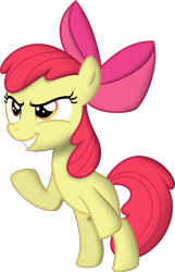 Size: 6004x9300 | Tagged: safe, artist:yetioner, apple bloom, absurd resolution, evil, simple background, transparent background, vector