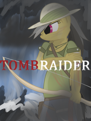 Size: 1500x2000 | Tagged: safe, artist:avengedplatypus, derpibooru import, daring do, anthro, crossover, solo, tomb raider