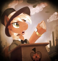 Size: 992x1041 | Tagged: safe, artist:gsphere, derpibooru import, big macintosh, earth pony, pony, male, solo, stallion, steampunk