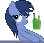 Size: 150x149 | Tagged: safe, artist:jokuc, derpibooru import, background pony, blue, bottle, bottlecap (character), scrunchy face, simple background, solo, transparent background, vector