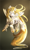 Size: 600x1000 | Tagged: safe, artist:jazzycat, derpibooru import, oc, oc only, oc:golden star, alicorn, pony, alicorn oc, cheek fluff, chest fluff, colored horn, ear fluff, eyes closed, female, fluffy, flying, leg fluff, mare, neck fluff, open mouth, shoulder fluff, smiling, solo, spread wings, underhoof, unshorn fetlocks, wing fluff