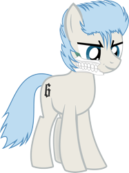 Size: 3000x4007 | Tagged: safe, artist:feralhamster, derpibooru import, bleach (manga), grimmjow jeagerjaquez, ponified, simple background, solo, transparent background, vector