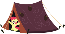 Size: 1024x537 | Tagged: safe, artist:iamadinosaurrarrr, derpibooru import, apple bloom, simple background, solo, tent, transparent background, vector