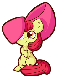 Size: 600x812 | Tagged: safe, artist:becka, artist:draw-til-season-4, derpibooru import, apple bloom, adorabloom, cute, solo