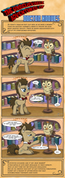 Size: 2000x5456 | Tagged: safe, artist:gray--day, derpibooru import, doctor whooves, owlowiscious, comic, crossover, doctor who, ponified