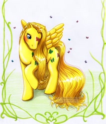 Size: 682x800 | Tagged: safe, artist:vani-fox, derpibooru import, dancing butterflies, g1, solo, twice as fancy ponies