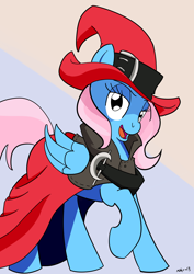 Size: 2480x3507 | Tagged: safe, artist:nasse, derpibooru import, oc, oc only, pegasus, pony, clothes, colored, magician, robe, solo