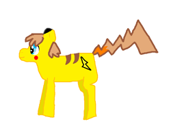 Size: 796x638 | Tagged: safe, artist:rongothepony, pikachu, crossover, pokémon, ponified