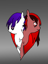 Size: 2448x3264 | Tagged: safe, artist:maxime12, derpibooru import, oc, oc only, pony, breakdown, couple, heart, love, photoshop, sad