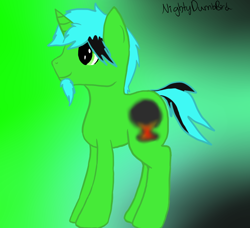 Size: 850x775 | Tagged: safe, artist:nightydumbbird, derpibooru import, oc, oc only, pony, unicorn, /mlp/, green, male, nightydumbbird, solo, stallion