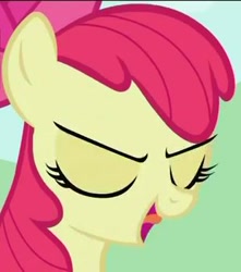 Size: 310x351 | Tagged: safe, screencap, apple bloom, earth pony, pony, solo