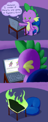 Size: 663x1660 | Tagged: safe, artist:girgrunny, spike, dog, comic, dog drama, equestria girls drama, spike the dog, spike's laptop