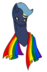 Size: 1024x1570 | Tagged: safe, artist:oneiria-fylakas, oc, oc:rainy thunder, pony, bust, female, mare, portrait, pride flag, simple background, solo, transparent background