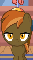 Size: 302x540 | Tagged: safe, derpibooru import, button mash, earth pony, pony, animated, colt, foal, looking at you, male, mutton bash, rapeface, solo, the fresh prince of mutton, wink