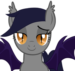 Size: 5000x4725 | Tagged: safe, artist:zee66, derpibooru import, oc, oc only, oc:echo, bat pony, pony, absurd resolution, bedroom eyes, looking at you, simple background, solo, transparent background, vector