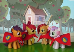 Size: 1280x892 | Tagged: safe, artist:atelok, derpibooru import, apple bloom, babs seed, scootaloo, sweetie belle, clubhouse, crusaders clubhouse, custom, cutie mark crusaders, irl, photo, sculpture