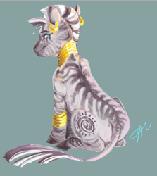 Size: 546x611 | Tagged: safe, artist:cyanimous, zecora, zebra, female, mare, solo