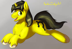 Size: 1280x871 | Tagged: safe, artist:hoodoo, derpibooru import, oc, oc only, pony, unicorn, commission, male, solo, stallion, yellow