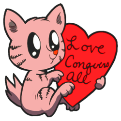 Size: 600x600 | Tagged: safe, idw, cat, cute citizens of wuvy-dovey land, heart, innocent kitten, kitten