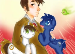 Size: 1600x1166 | Tagged: safe, artist:gloommix, derpibooru import, oc, oc:baux, oc:rainer, crossover, doctor who