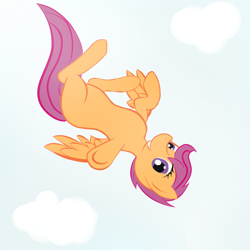 Size: 1000x1000 | Tagged: safe, artist:nettle-briars, derpibooru import, scootaloo, pegasus, pony, female, filly, simple background, solo, white background