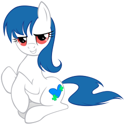Size: 1300x1300 | Tagged: safe, artist:equestria-prevails, derpibooru import, oc, oc only, oc:roboshi, bedroom eyes, robo-she, rule 63, simple background, solo, transparent background, vector