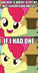 Size: 572x1105 | Tagged: safe, derpibooru import, apple bloom, season 3, dvd, if i had one, image macro, the fairly oddparents