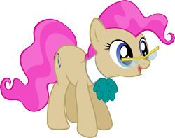 Size: 6000x4735 | Tagged: safe, artist:sairoch, derpibooru import, mayor mare, earth pony, pony, absurd resolution, excited, female, glasses, mare, non-dyed mayor, open mouth, open smile, pink hair, simple background, smiling, solo, transparent background, vector