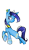 Size: 639x1113 | Tagged: safe, artist:voidless-rogue, derpibooru import, minuette, pony, unicorn, blue coat, female, horn, mare, solo, two toned mane