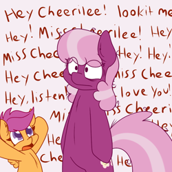 Size: 700x700 | Tagged: safe, artist:skoon, derpibooru import, cheerilee, scootaloo, oh dat cheerilee, text, wall of text