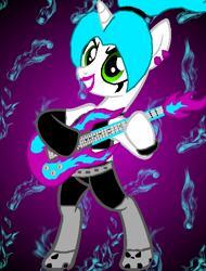 Size: 504x663 | Tagged: safe, artist:amandataylor, derpibooru import, pony, bipedal, danny phantom, ember mclain, ponified, solo