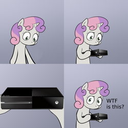 Size: 2000x2000 | Tagged: safe, derpibooru import, sweetie belle, exploitable meme, meme, sweetie's note meme, wtf, xbox one