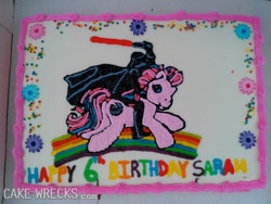 Size: 800x600 | Tagged: safe, g3, birthday cake, cake, cake wrecks, darth vader, death star, food