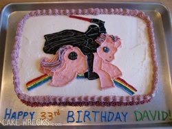 Size: 800x600 | Tagged: safe, g3, cake, cake wrecks, darth vader, death star