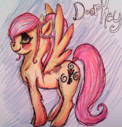 Size: 647x677 | Tagged: safe, artist:youmywaywardgirl, derpibooru import, oc, oc only, doorkey, solo, traditional art