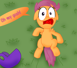 Size: 1280x1138 | Tagged: safe, artist:ajmstudios, derpibooru import, scootaloo, helmet, solo