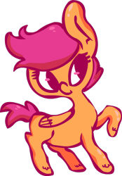 Size: 556x798 | Tagged: safe, artist:emberwisp, derpibooru import, scootaloo, pegasus, pony, female, filly, simple background, solo, transparent background