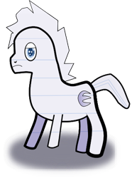 Size: 348x467 | Tagged: safe, artist:elusive, derpibooru import, oc, oc only, oc:sketchy the notebook pony, lined paper, redone, simple background, solo, transparent background, vector