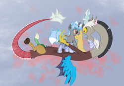 Size: 1016x704 | Tagged: safe, artist:bakakawaicosplay0o0, derpibooru import, discord, oc, pony, unicorn